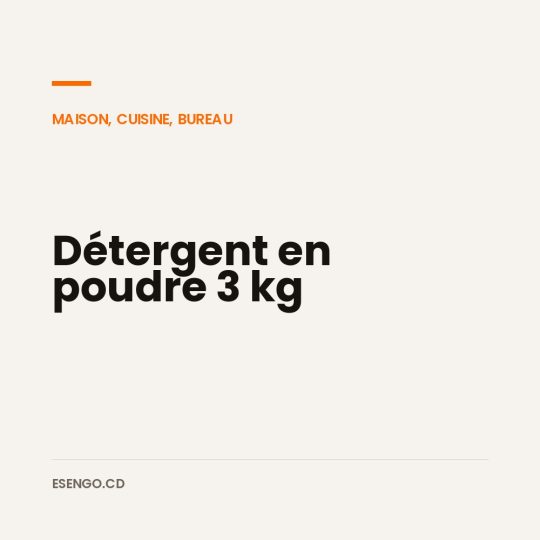 Détergent en poudre 3 kg - Esengo