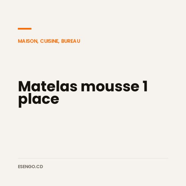 Matelas mousse 1 place - Esengo